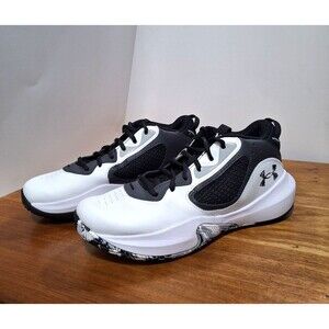 Under Armour Lockdown 6 Basketball Men's Shoes 8.5 White Gray Black UA
